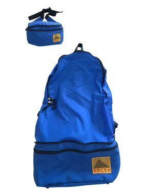 Vintage KELTY Blue 2-Way Convertible Backpack Fanny Daypack w/ Adjustable Straps